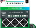 Filterbuy 14x14x1 Air Filter MERV 8 Odor & Allergy Defense - Lasting