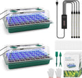 Seed Starter Tray with Grow Light 80 Cells - Adjustable Timer & Dome