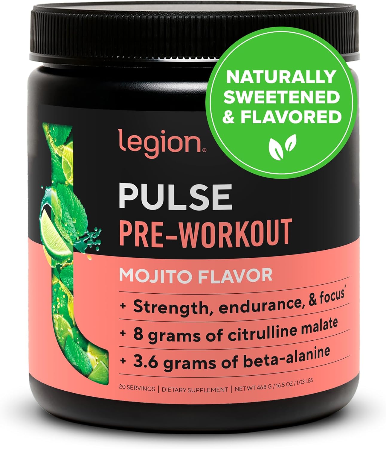 LEGION Pulse Pre Workout - All Natural Energy Booster Drink