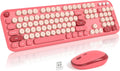 Wireless Keyboard and Mouse Combo Retro Full Size Typewriter Keyboard