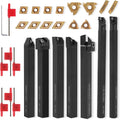 Indexable Lathe Turning Tool 1/2ft 12mm Shank Kit - 21PCS Precision