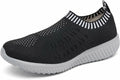 Women's Lightweight Knit Walking Shoes - Breathable Slip On Comfort