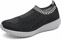 konhill Women's Casual Walking Shoes Breathable Mesh Slip-on Sneakers