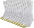 Men's Cotton Crew Athletic Socks 12-Pair Pack - Reinforced Toe