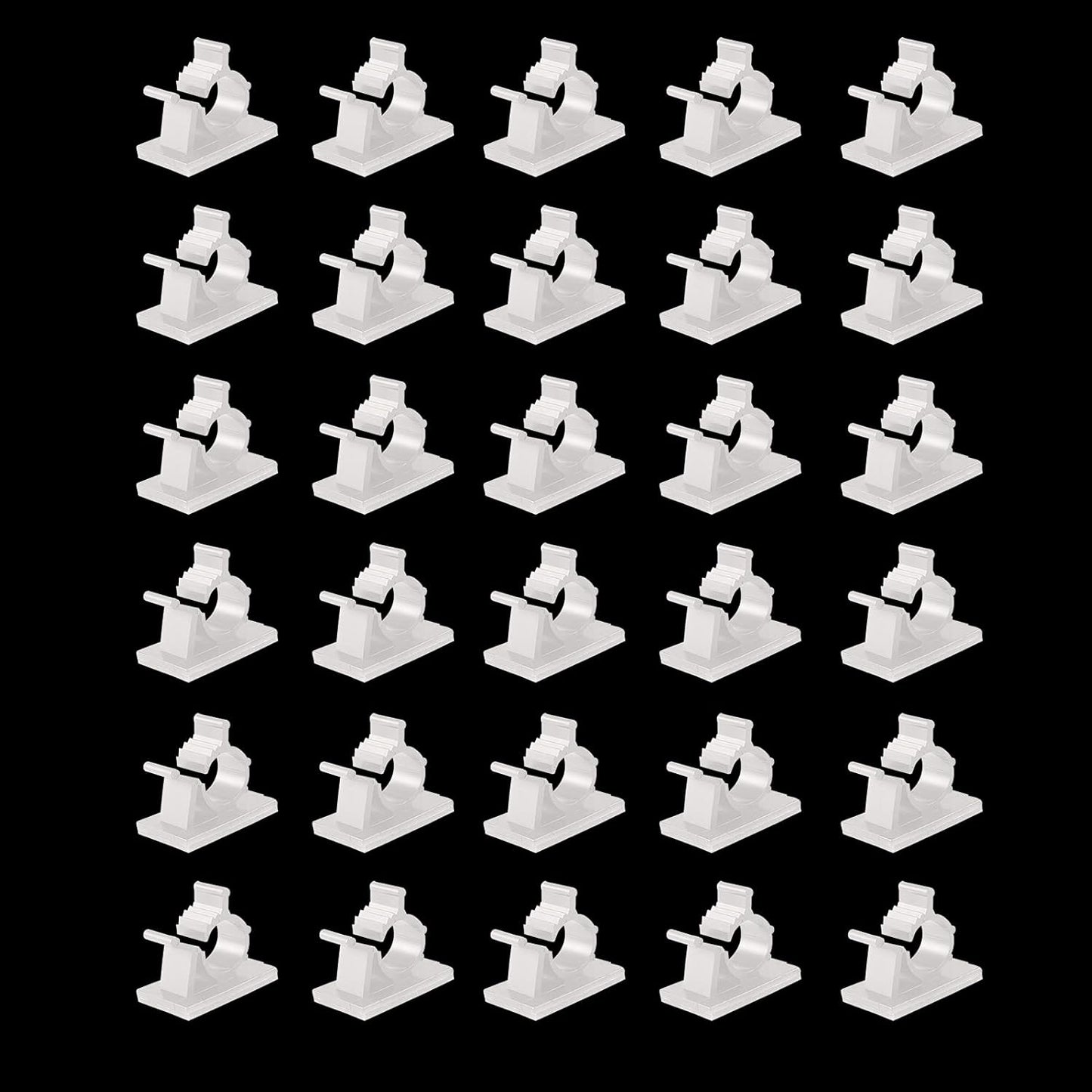 Viaky 30-pc White Cable Clips: Organize Wires Easily