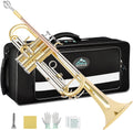 EASTROCK Bb Trumpet Standard Trumpet Set - Bright Tone, Complete Case