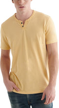 Lucky Brand Mens Venice Burnout Notch Neck Tee Shirt - Soft