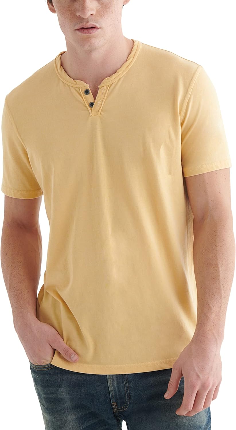 Lucky Brand Mens Venice Burnout Notch Neck Tee Shirt Review