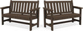 SERWALL Outdoor Bench 2-Person Garden Bench - Weatherproof Comfort