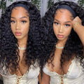ISEE Hair Headband Human Hair Wig 18in Water Wave - Natural Look