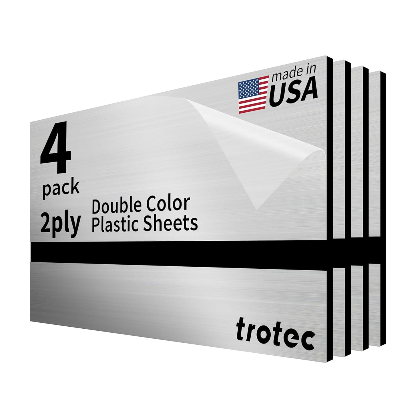 Trotec Metallic Looking Acrylic Sheet for Laser Engraving & Cutting