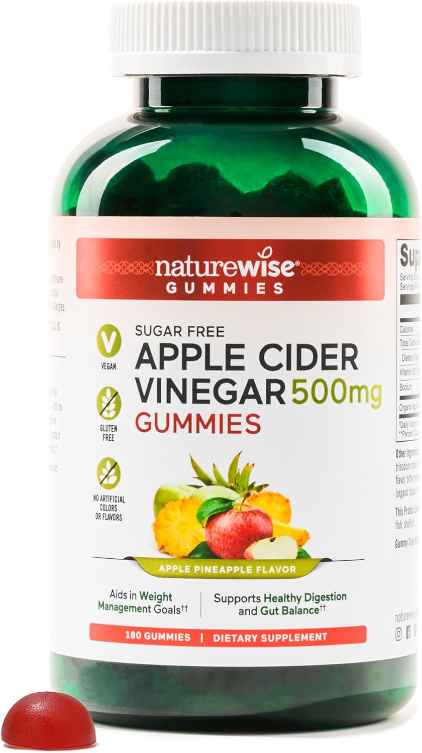 Energy Booster: ACV Gummies - 1000mg per 2 - Vegan Sugar-Free