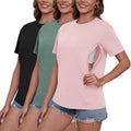 Ecavus Women's 3-Pack Nursing Shirts for Breastfeeding (Style M4CM)