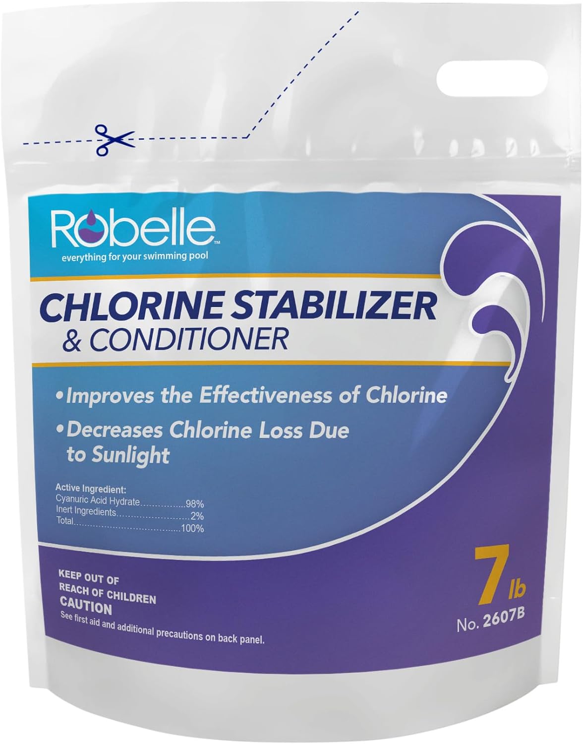 Robelle Premium Chlorine Stabilizer for Longer Lasting Pools