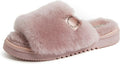 Dearfoams Fireside Cairns Shearling Slide Slipper - Warm, Easy On/Off