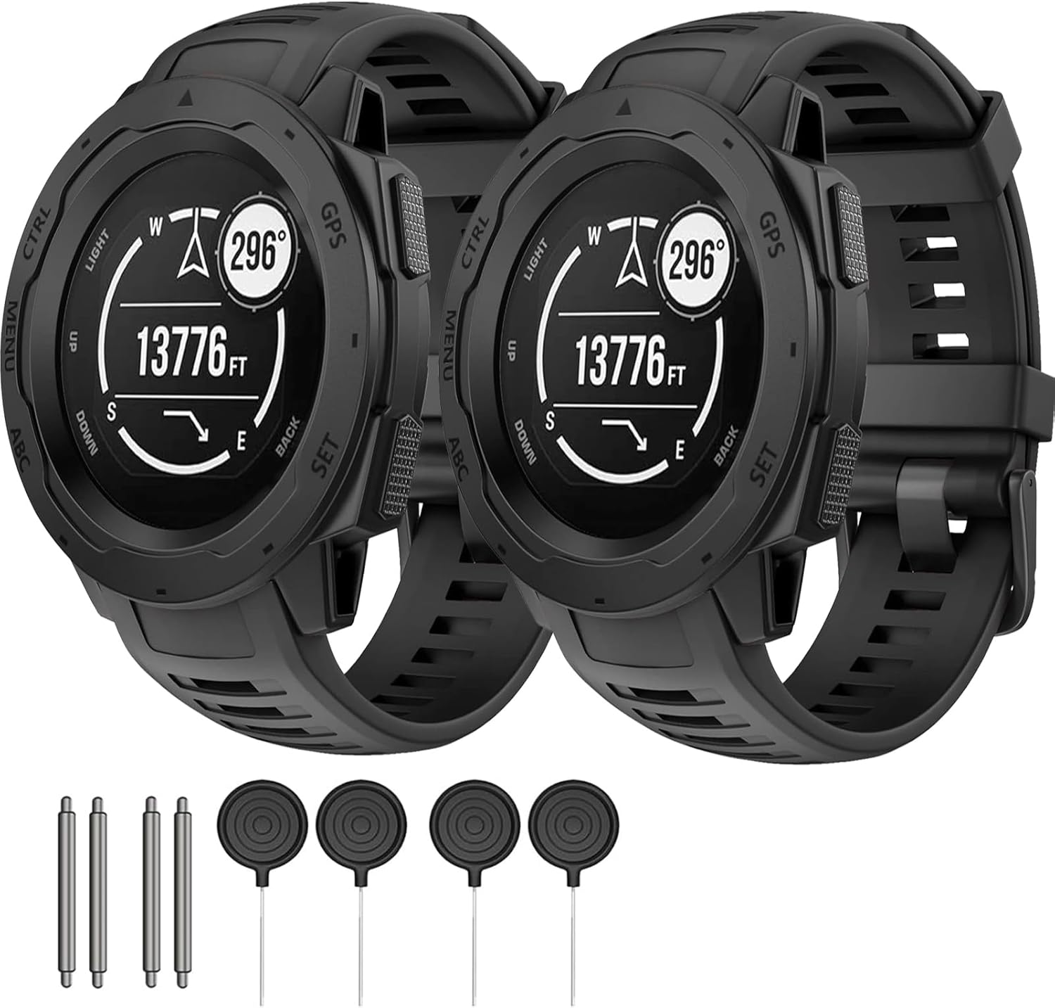 Waterproof 22mm Silicone Band for Garmin Instinct - Gleenice