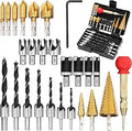 Chamfer Drilling Tool Set 26-Pack - Versatile Countersink and Plug