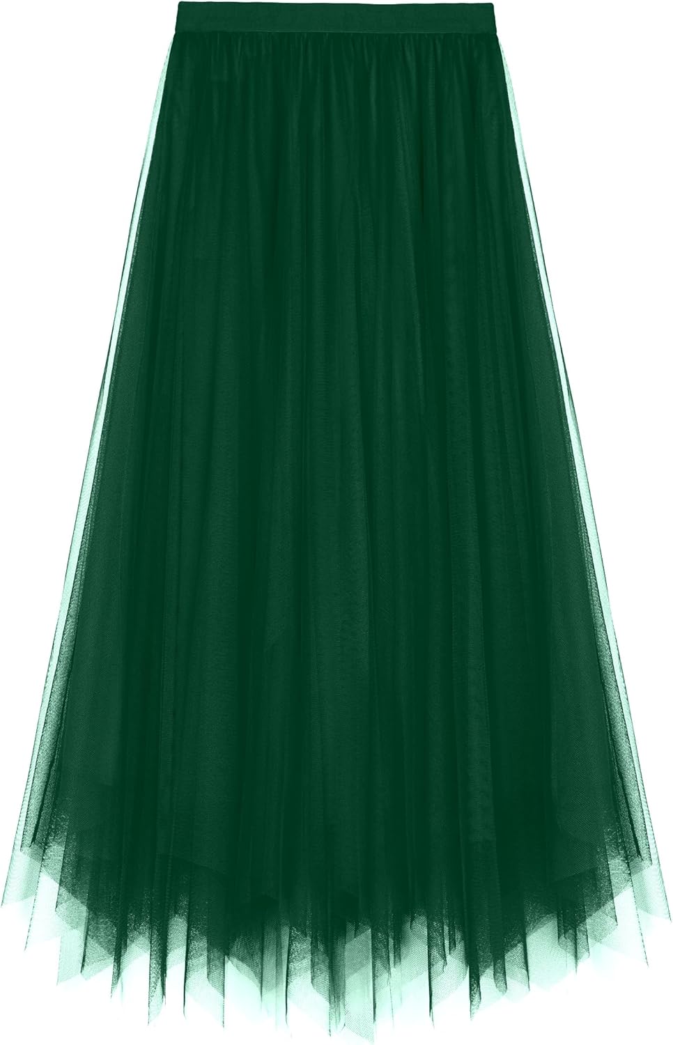 Kingfancy Women's Winter Skirts 2 Layered Tulle A-Line Midi