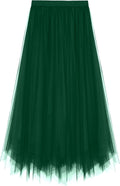 Elegant 2 Layered Tulle Tiered Long Skirts for Women