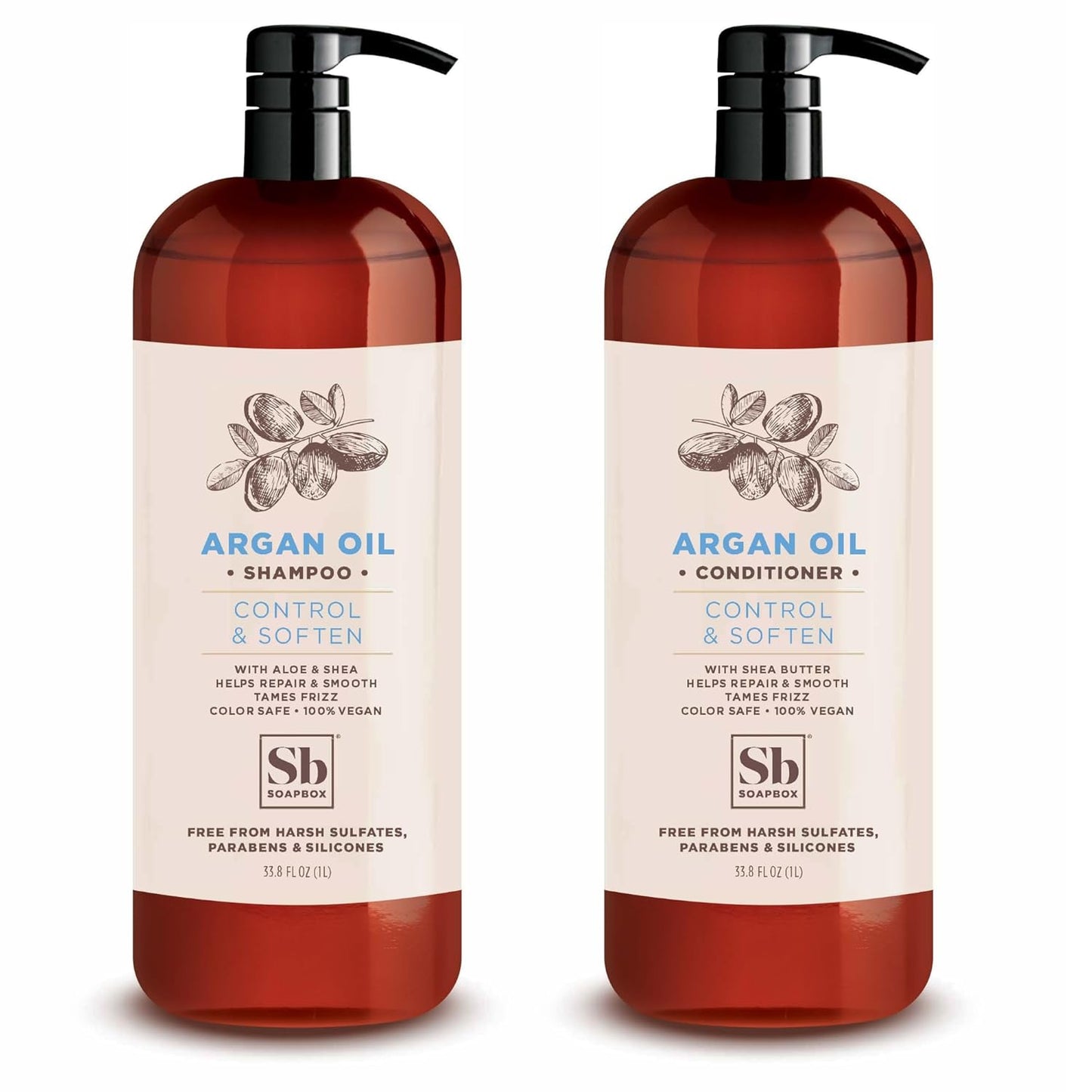 Luxurious Argan Shampoo & Conditioner Set for Soft Hair
