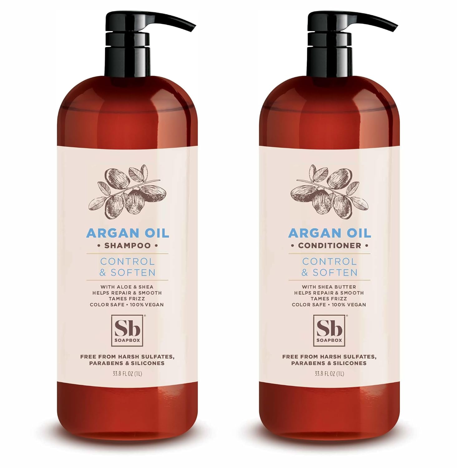 Luxurious Argan Shampoo & Conditioner Set for Soft Hair