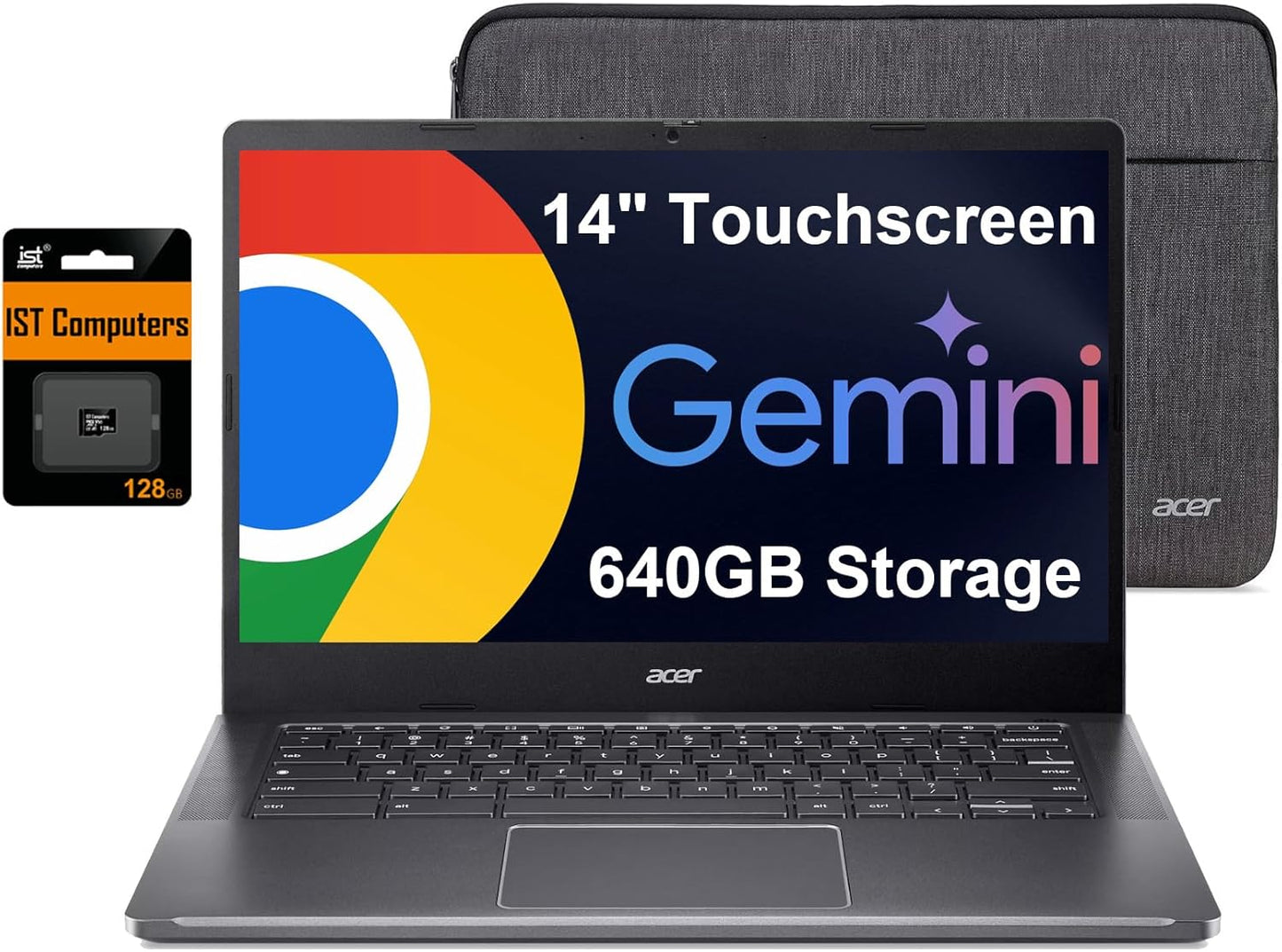 Acer Chromebook Plus 514 Laptop with AI Features and Touchscreen