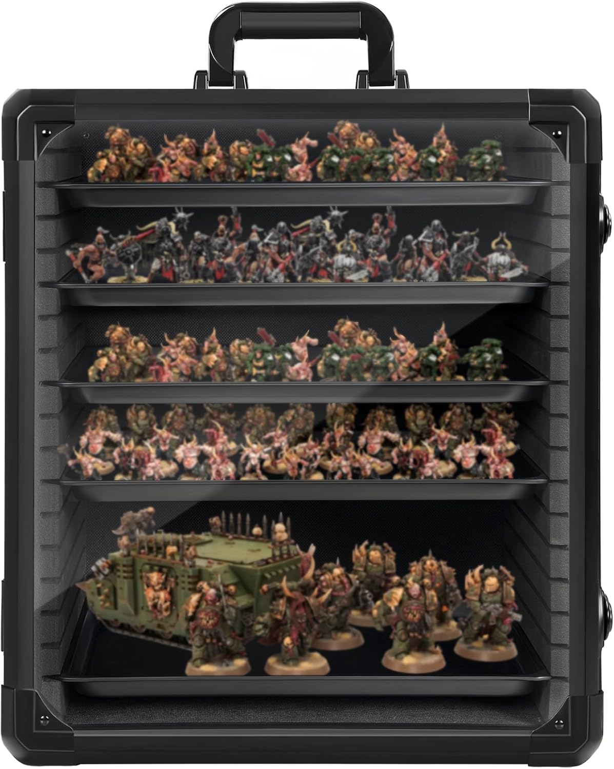 Miniatures Storage Case with Aluminum Alloy Frame for Collectors