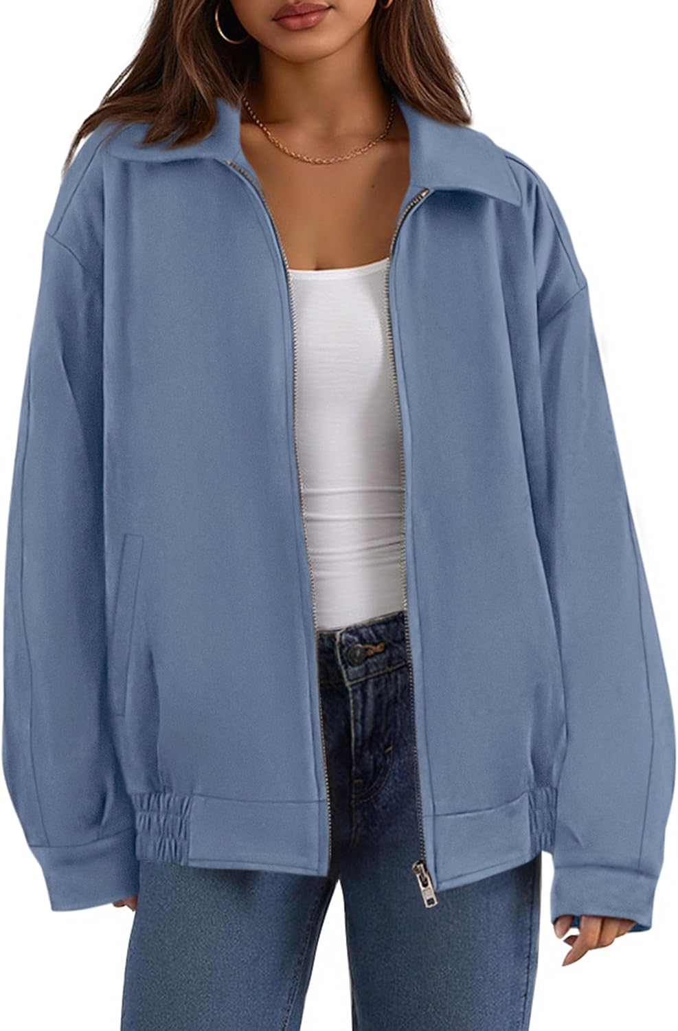 PRETTYGARDEN Faux Suede Bomber Jacket for Trendy Fall Style