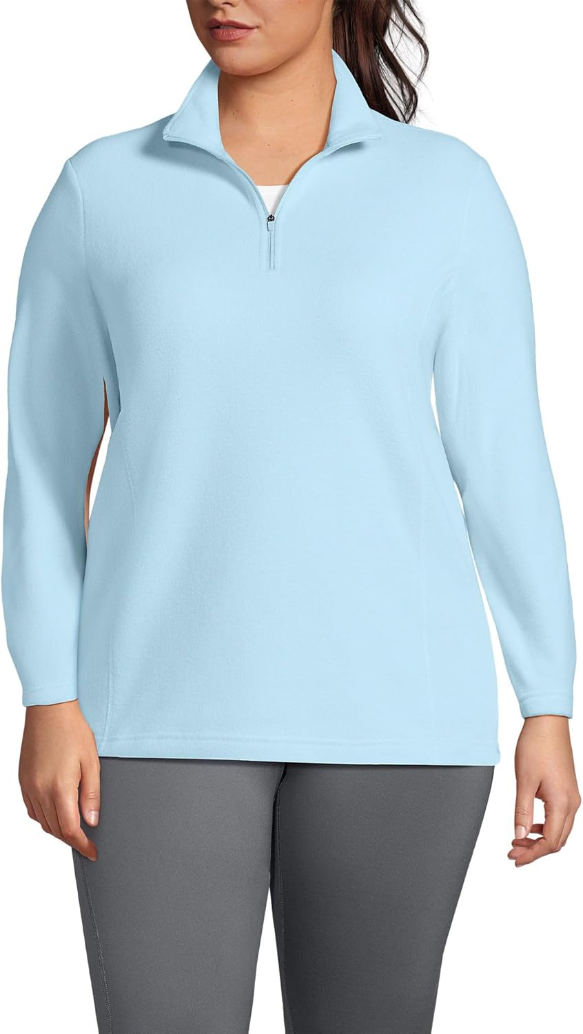 Lands' End Anyweather Fleece Quarter Zip Pullover for Comfort