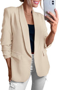 KIRUNDO Womens Blazer Long Sleeve Open Front - Office to Casual