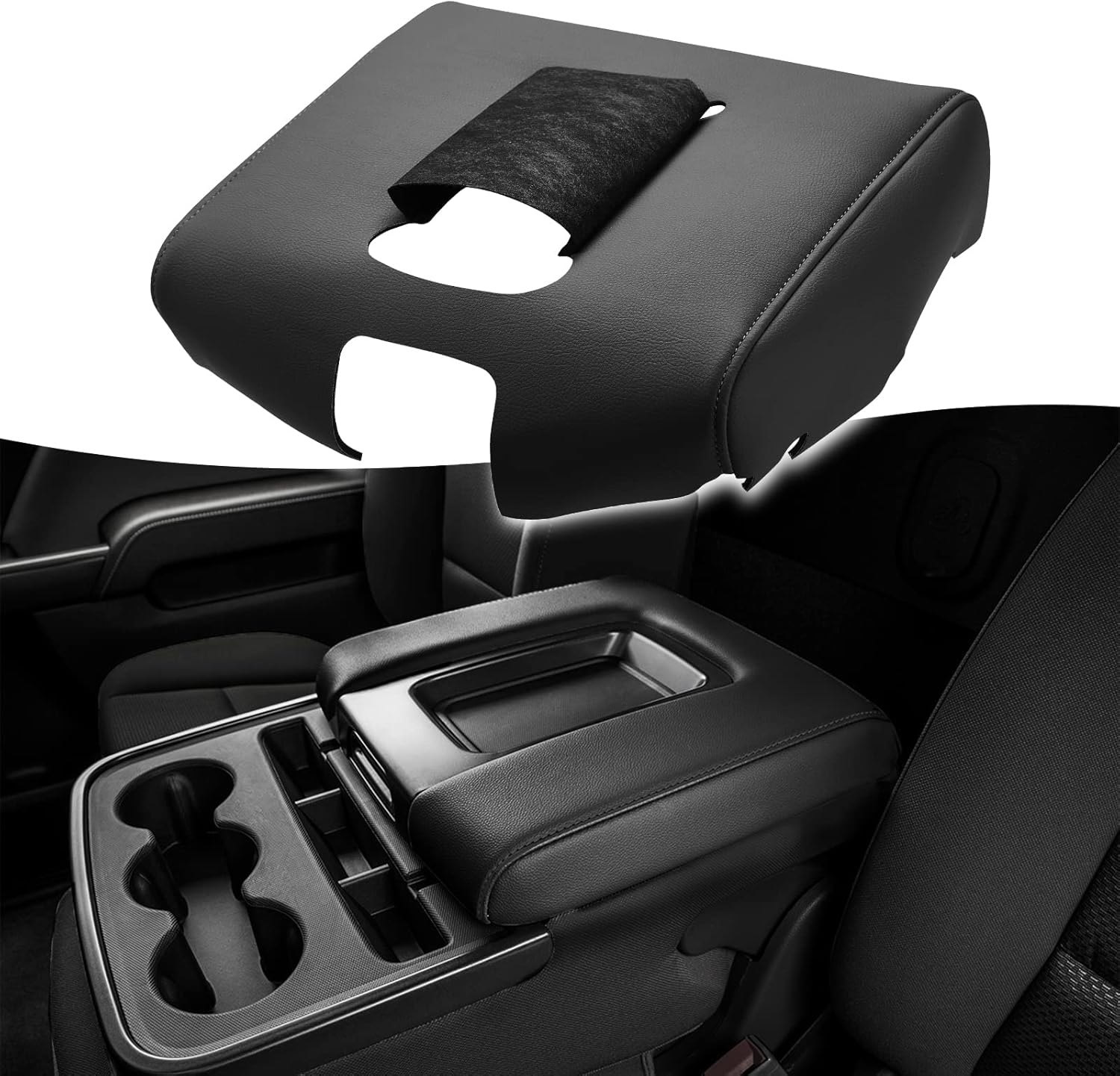 KBH Auto Center Console Cover Replacement for Chevy Silverado