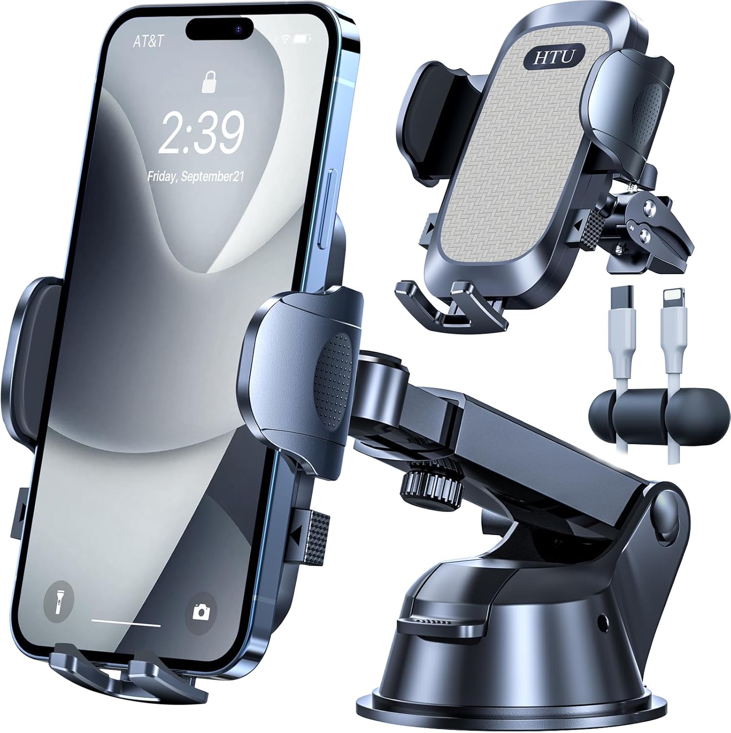 2024 Stronger Suction Car Phone Holder for iPhone & Samsung
