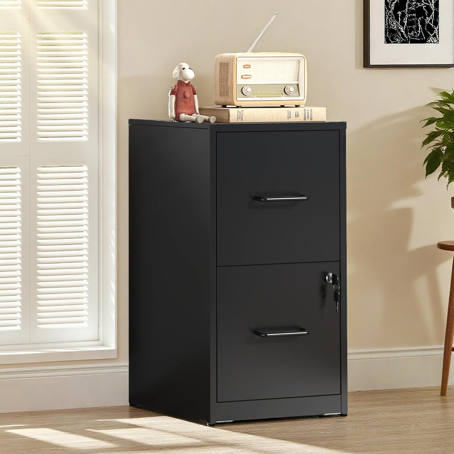 2-Drawer Locking Vertical File Cabinet for Secure Storage