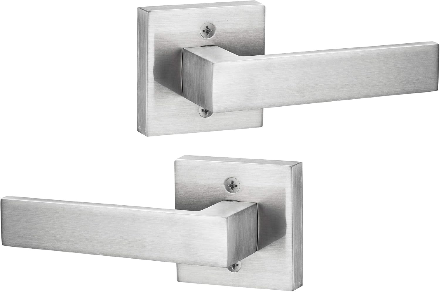 Contemporary Square Dummy Lever Door Handle Pack of 2 Heavy Duty