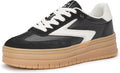 Women's Platform Sneakers Gum Sole Suede - Retro Thick Sole