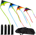 Delta Kite Train for Adults & Kids - 4 Colorful Easy-Fly Kites