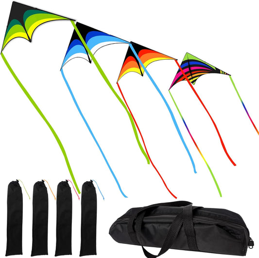 Delta Kite for Kids & Adults - Easy to Fly Colorful Kites