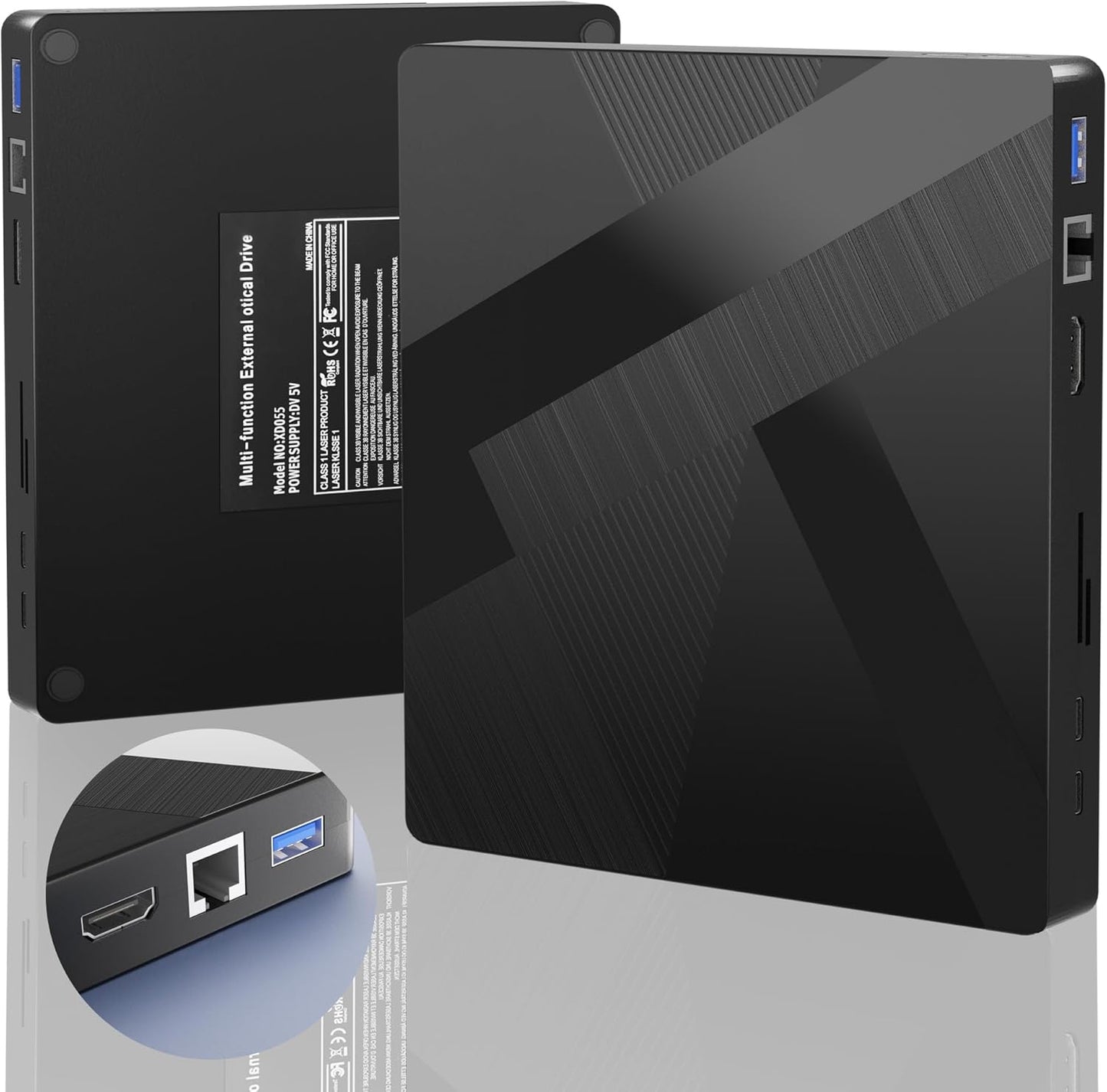 External Blu ray Drive with 40Gbps Speed and HDMI/LAN Port