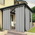 Waterproof Outdoor Curtains 84W x 120L Silver - Thick Privacy Panel