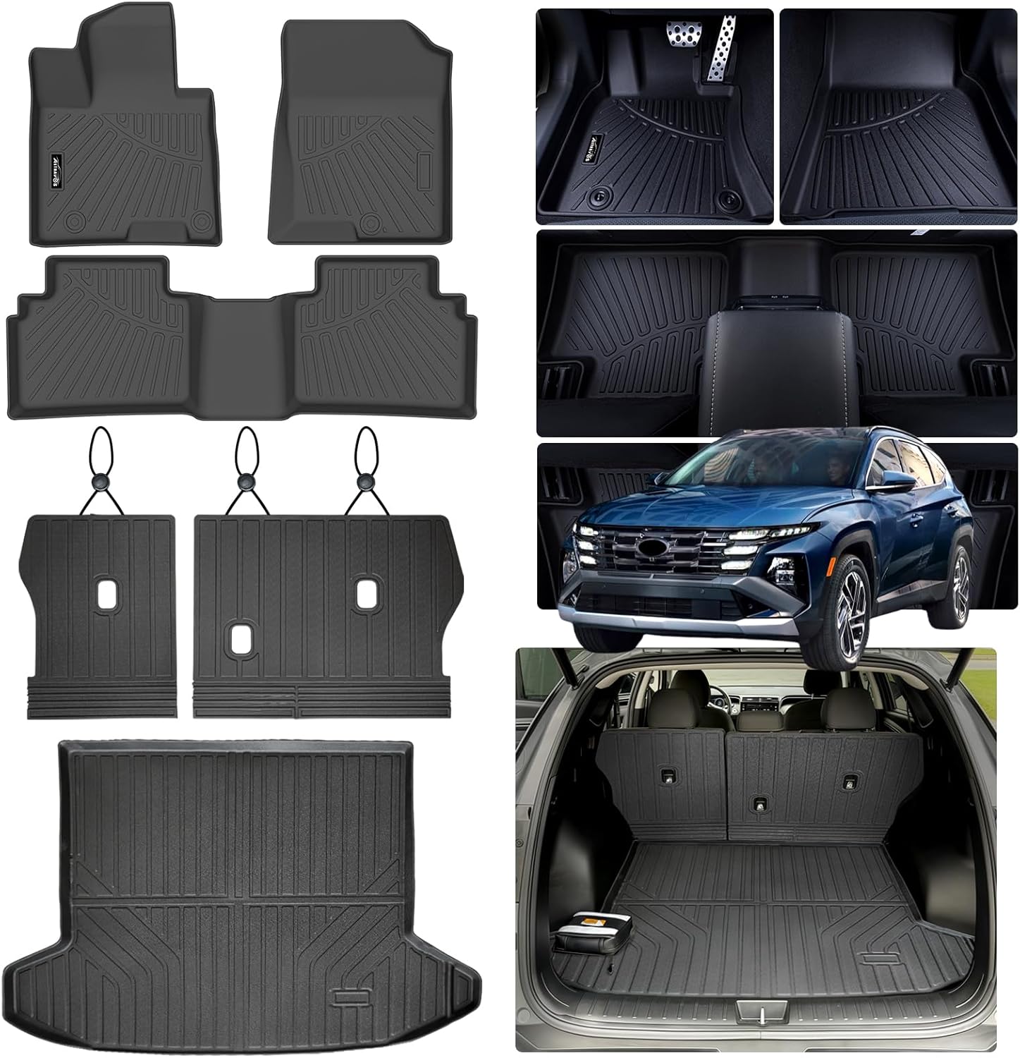 Custom Fit Floor Mats for 2022-2025 Hyundai Tucson Full Set