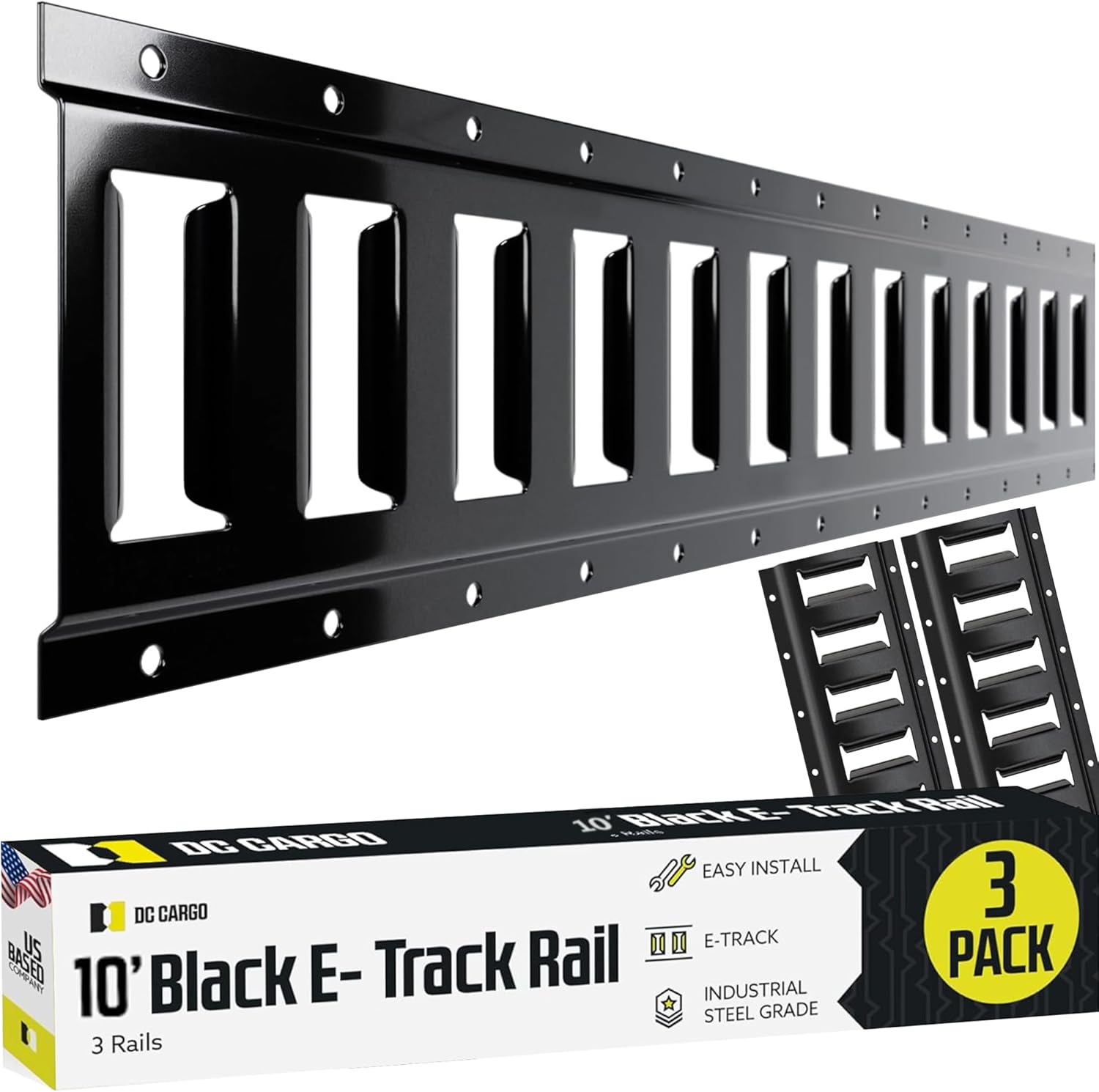 DC Cargo Mall E Track Tie Down Rail Kit for Secure Cargo Loads