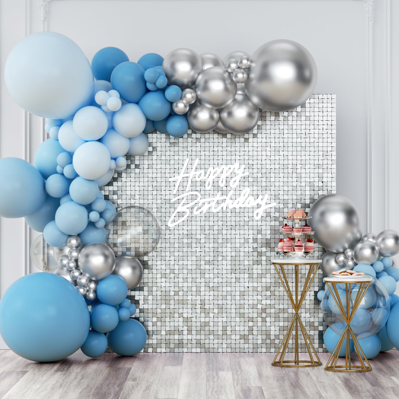 Shimmer Wall Backdrop Silver for Stunning Party Decor and More