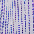 FlavorThings 3ft x 9ft Iridescent Diamond Bead Curtain - Sparkling