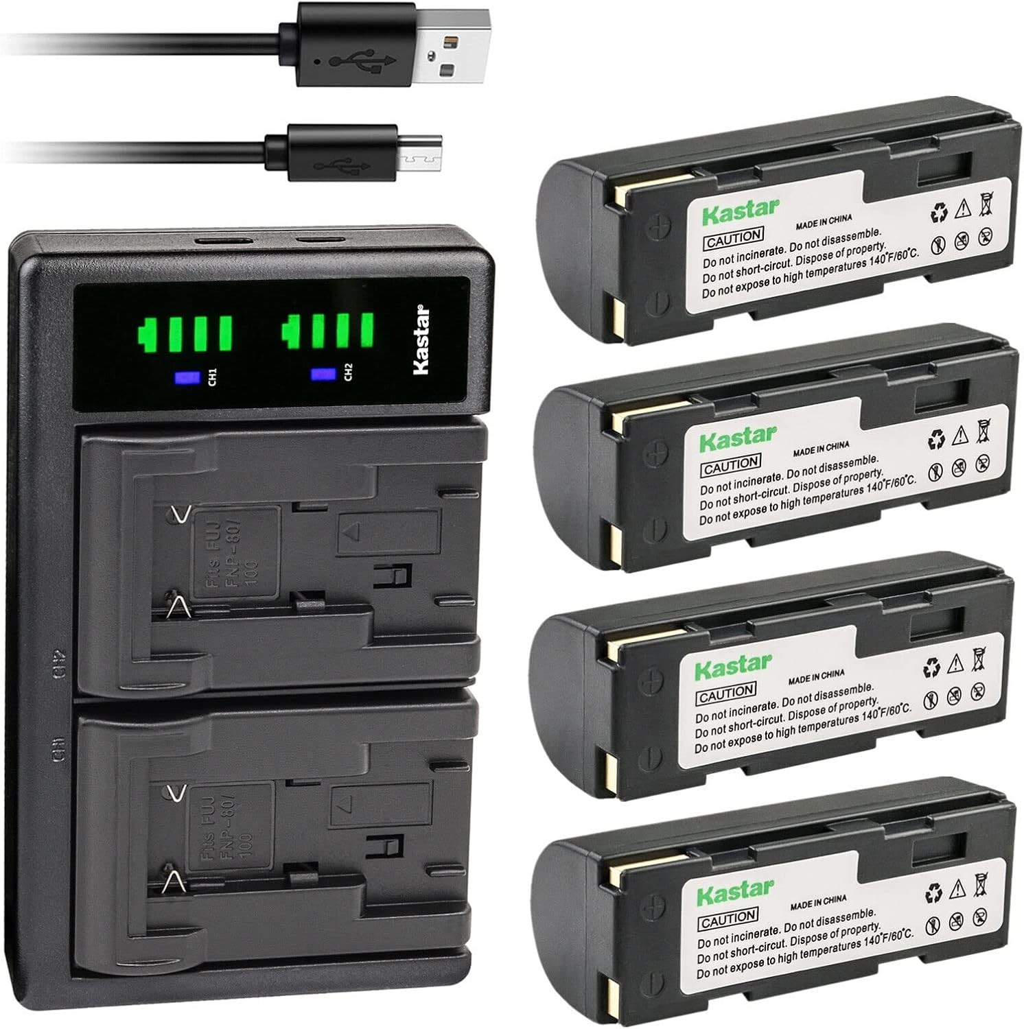 Kastar 4-Pack Battery and LTD2 USB Charger for Kodak Cameras