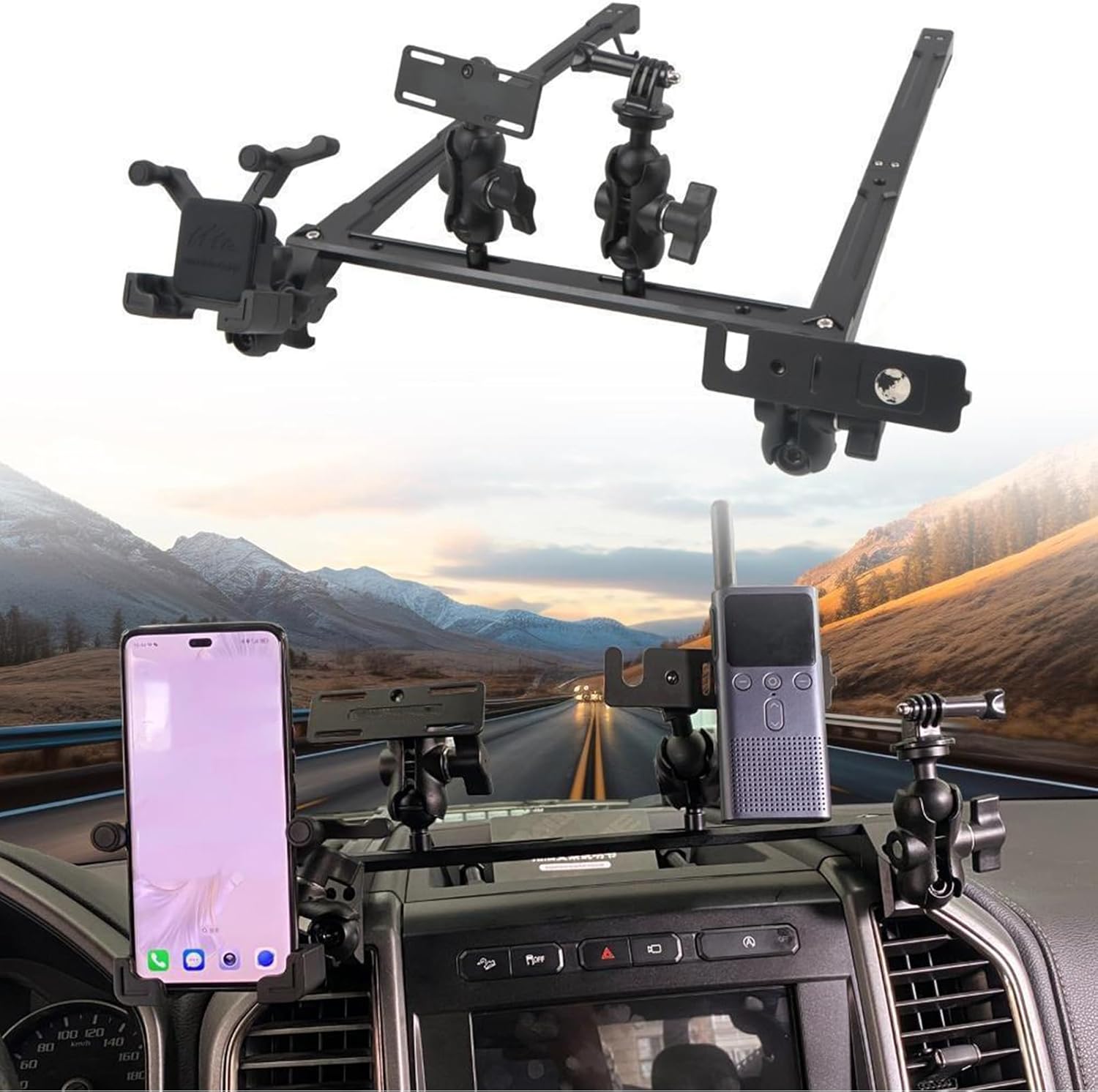 ITrims Car Phone Holder for Ford F-150 2015-2020 - 4-in-1 Kit