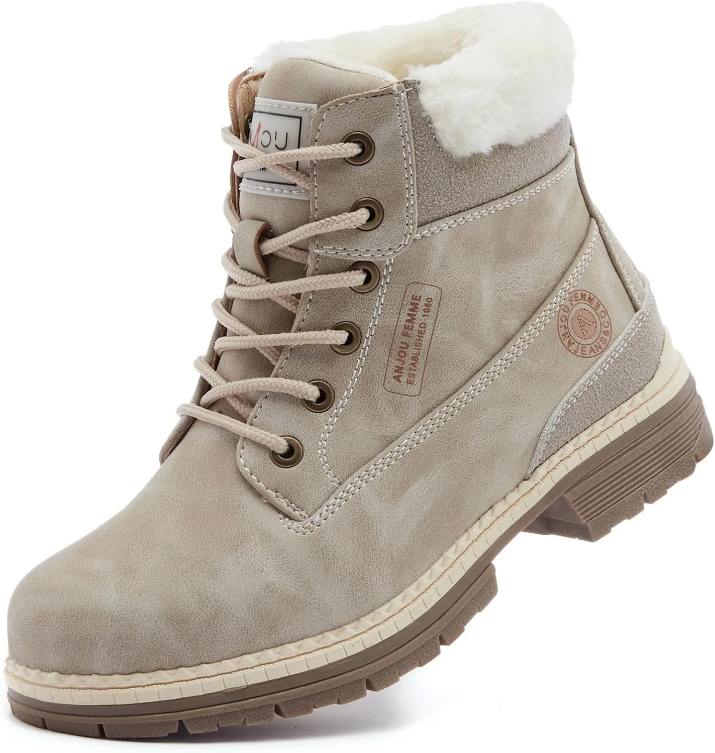 ANJOUFEMME Waterproof Winter Boots - Cozy & Stylish!