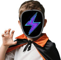 Halloween LED Mask Light Up Cosplay Mask for Kids - Bright 40 Modes