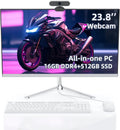 23.8ft All-in-One Desktop Computer with Webcam - Full HD Office PC
