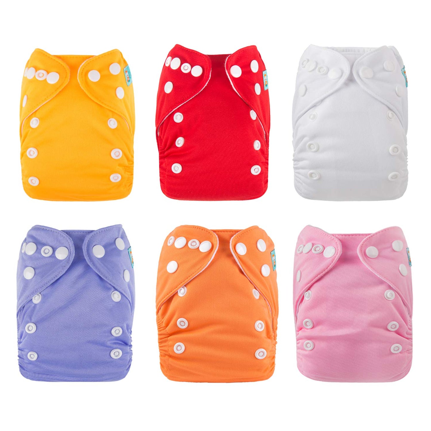 ALVABABY Newborn Cloth Diapers Set | 6 Diapers,12 Inserts