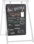 24 x 38 in Magnetic Double Sided Metal Chalkboard Sign - A Frame